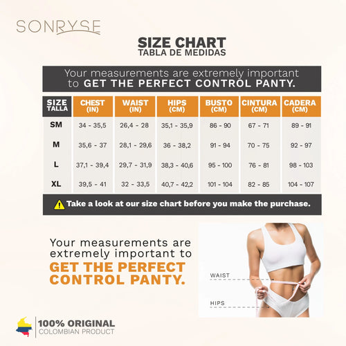 SONRYSE 072BF | Fajas Colombianas Tummy Control Butt Lifting Shapewear Shorts • Daily Use • Powernet