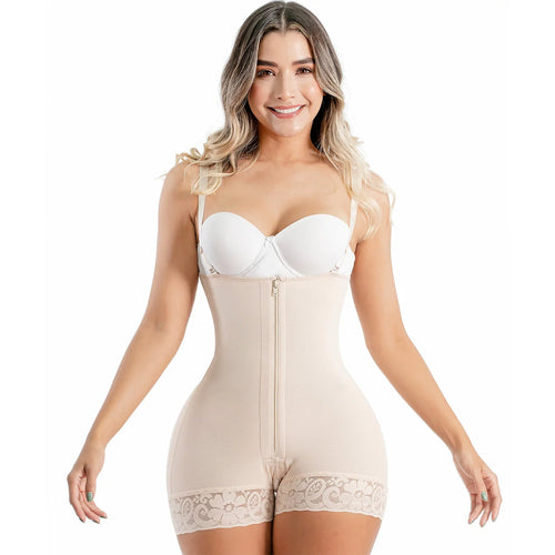 SONRYSE 095ZF | Colombian Butt Lifter Strapless Shapewear Bodysuit • Postpartum and Daily Use • Powernet