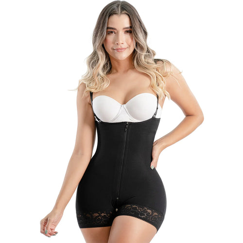 SONRYSE 095ZF | Colombian Butt Lifter Strapless Shapewear Bodysuit • Postpartum and Daily Use • Powernet