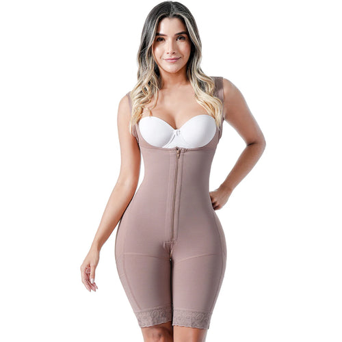 SONRYSE 212ZF | Colombian Shapewear Bodysuit for Women • Postpartum, Post Surgery and Daily Use • Powernet