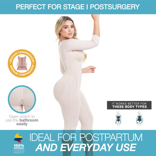 SONRYSE M104BF | Post Surgery Stage 1 BBL Compression Garment Fajas Colombiana Post op with Bra