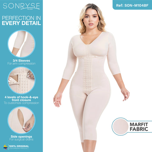 SONRYSE M104BF | Post Surgery Stage 1 BBL Compression Garment Fajas Colombiana Post op with Bra