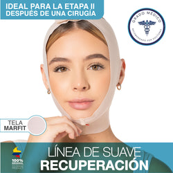 Sonryse MAC32VE | Faja Facial Postquirúrgica Mentonera. Compresión Media. Recuperación de Papada, Bichectomía y Lipo Facial.