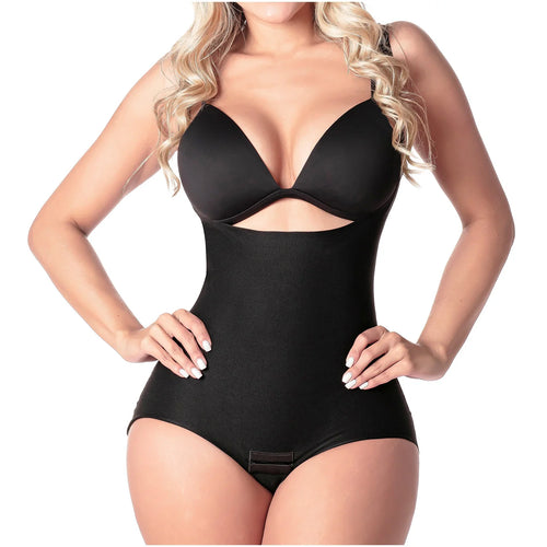 SONRYSE SP23NC | Open Bust Daily Use Bodysuit Tummy Control for Women • Ultra light Microfiber