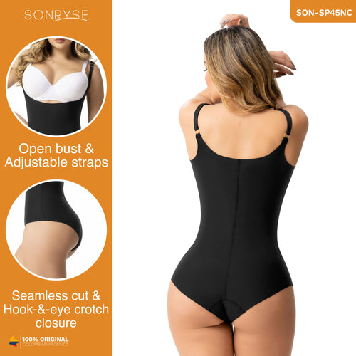 SONRYSE SP45NC | Open Bust Tummy Control Panty Shapewear Bodysuit