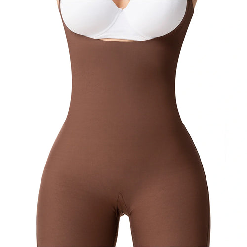 SONRYSE SP46NC | Tummy Control Buttock Lift Shapewear Bodysuit Open Bust & Mid-thigh