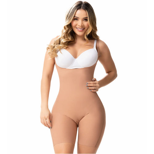 SONRYSE SP46NC | Tummy Control Buttock Lift Shapewear Bodysuit Open Bust & Mid-thigh