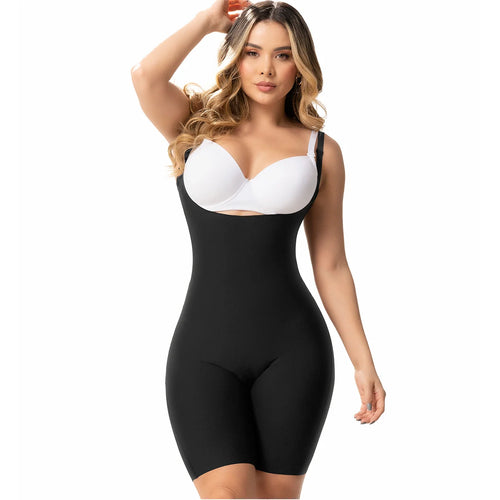 SONRYSE SP46NC | Tummy Control Buttock Lift Shapewear Bodysuit Open Bust & Mid-thigh