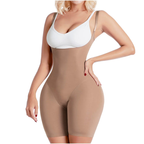 SONRYSE SP81NC | Knee Length Shapewear Bodysuit for Women • Everyday Use Shapewear Girdle • Ultra light Microfiber