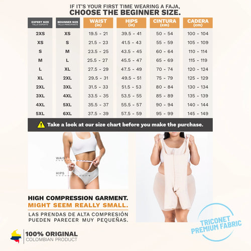 SONRYSE TR211 | Colombian Shapewear Open Bust Bodysuit • Post Surgery Body Shapers • Stage 1 Faja • Triconet