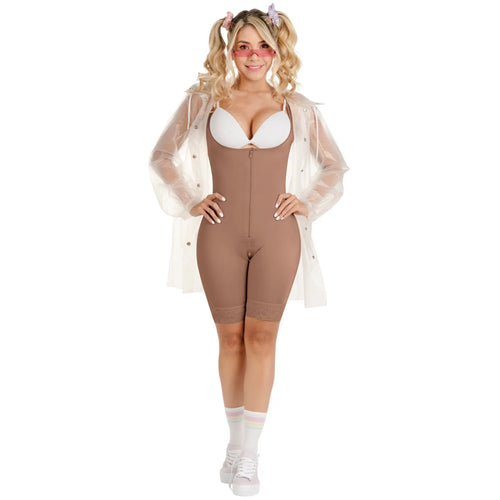 SONRYSE TR97ZF | Colombian Mid-Thigh Open Bust Shapewear • Post Surgery and Daily Use • Triconet