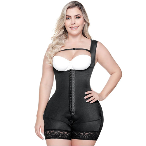 SONRYSE TR211 | Colombian Shapewear Open Bust Bodysuit • Post Surgery Body Shapers • Stage 1 Faja • Triconet