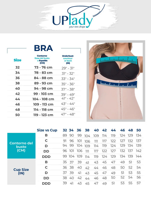 UpLady BRA-8542 | Extra Firm Control Full Cup Bra with Side Support • Powernet