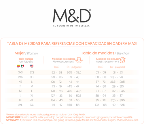 MYD F00479 | Faja Colombiana Reloj de Arena. 8 Varillas Internas. Alta Compresión. Uso Diario • Powernet • MAXI Cadera