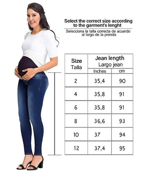 LOWLA 219898 | Maternity Skinny Jeans with Baby Bump Elastic Band