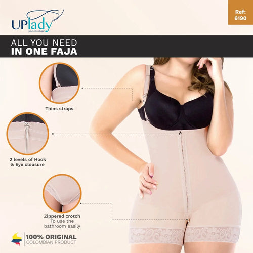 UpLady 6190 | Butt Lifting Curvy High Compression Shapewear • Powernet