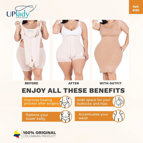 UpLady 6190 | Butt Lifting Curvy High Compression Shapewear • Powernet