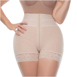 UpLady 6198 | Butt Lifter Tummy Control High Waisted Mid Thigh Shaper Shorts • Powernet