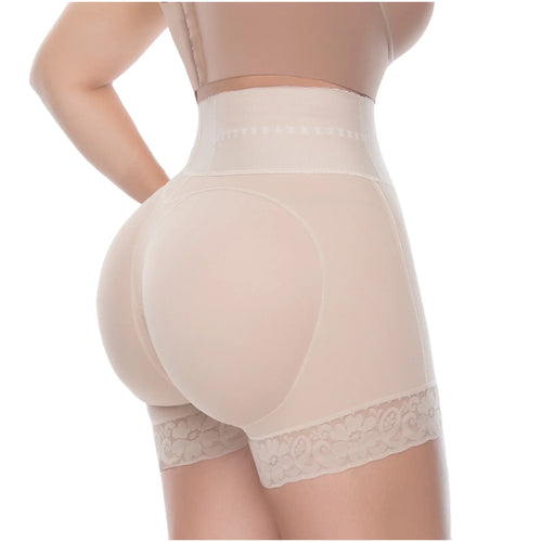 UpLady 6198 | Butt Lifter Tummy Control High Waisted Mid Thigh Shaper Shorts • Powernet