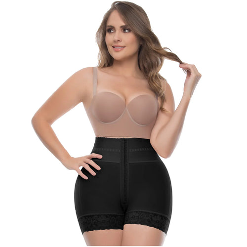 UpLady 6198 | Butt Lifter Tummy Control High Waisted Mid Thigh Shaper Shorts • Powernet