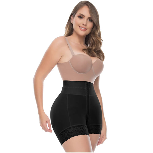 UpLady 6198 | Butt Lifter Tummy Control High Waisted Mid Thigh Shaper Shorts • Powernet