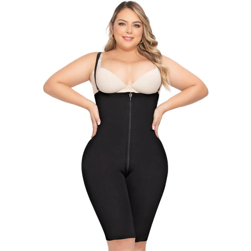 UpLady 6259 | Tummy Control Shapewear Open Bust Bodysuit for Women Knee Lenght • Stage 1