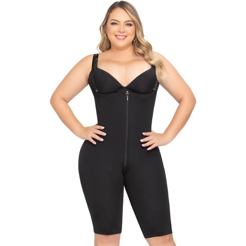 UpLady 6259 | Tummy Control Shapewear Open Bust Bodysuit for Women Knee Lenght • Stage 1