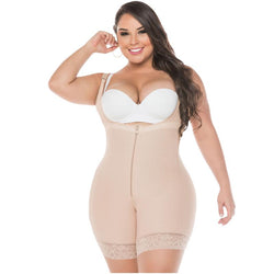 Fajas Salome 0216 | Faja Colombiana Busto Libre Alta Compresión. Control Abdomen y Levanta Glúteos. Postparto y Uso Diario