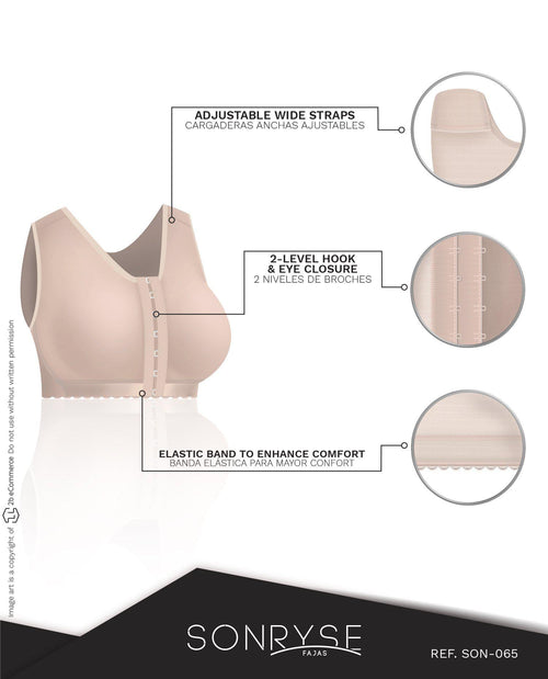 Fajas Colombianas Sonryse 065BF Compression Post Surgery Bra-10