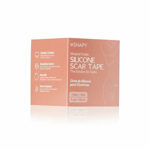 Be Shapy | Cinta de Silicona Médica para Cicatrices 1.6” x 59” | Tratamiento Postquirúrgico para Marcas, Keloides & Estrías