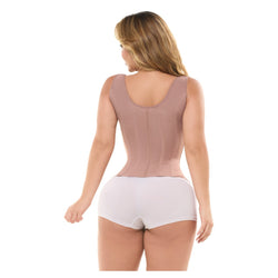 Salome 7013-CCB | Chaleco Reductor Colombiano. Powernet Alta Compresión. Cintura Reloj de Arena. Control de Abdomen & Espalda • Uso Diario