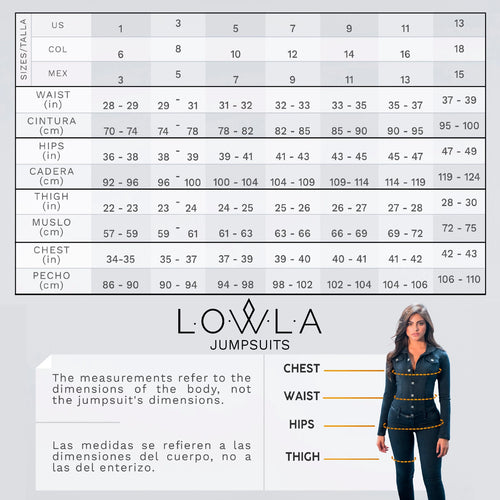 LOWLA 268217 | Colombian Denim Jumpsuit with Inner Girdle