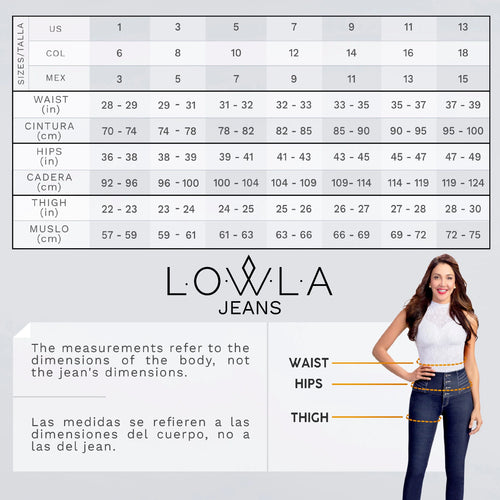 LOWLA 21892 | Skinny Butt Lifting Mid Rise Jeans